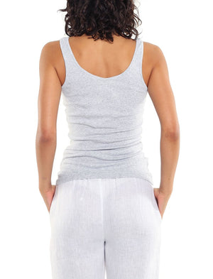 Papinelle Womens Sleepwear, Cotton Modal Singlet - Grey Singlet Papinelle 