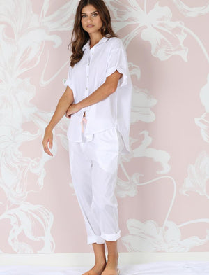 Papinelle, Women's Sleepwear, Whale Beach PJ Pant - White Pant Papinelle 