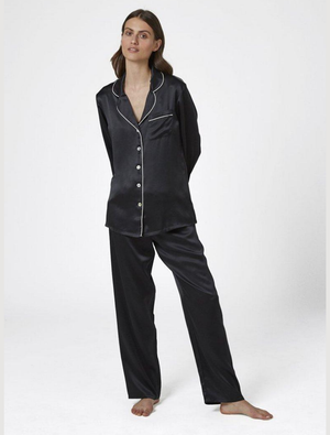 Silk Pyjama Set - Black pyjama Ginia 