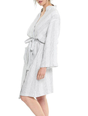 Linen Robe - Striped robe Papinelle 