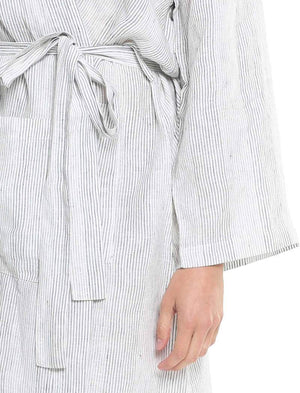 Linen Robe - Striped robe Papinelle 