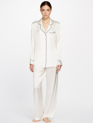 Fine Finishes Silk Pj Set - Ivory pyjama Ginia 